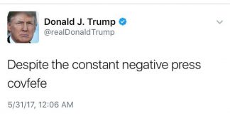 President Trump Tweet Covfefe