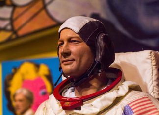 Wax Statue of Astronaut Neil Armstrong from Madame Tussauds Museum